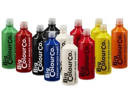 Ready Mixed Paint Assortment - 12 x 600ml-EYR - Image 1