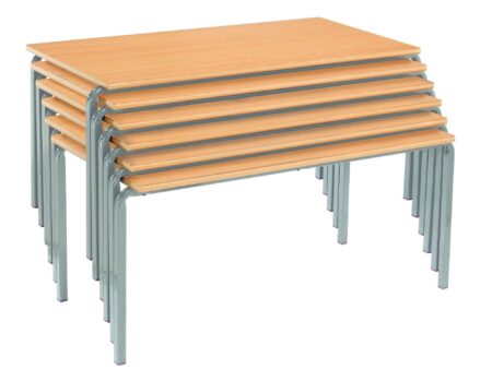 Crushed Bent Frame Stacking Table Rectangular H59cm Ailsa Pk3-EYR - Image 1