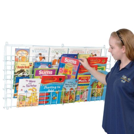 School Stationery Supplies Horizontal Wire Book Rack - Wall Mounted (1175)-EYR - Image 1