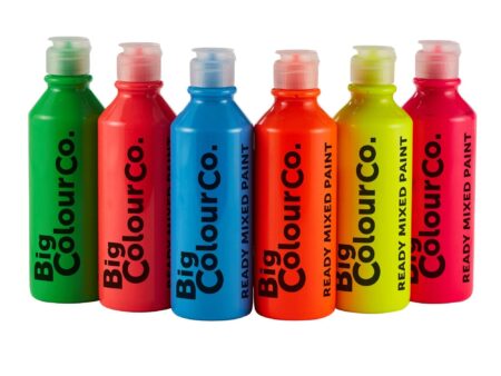 Ready Mixed Paint Fluorescent Assortment 6 x 300ml-EYR - Image 1