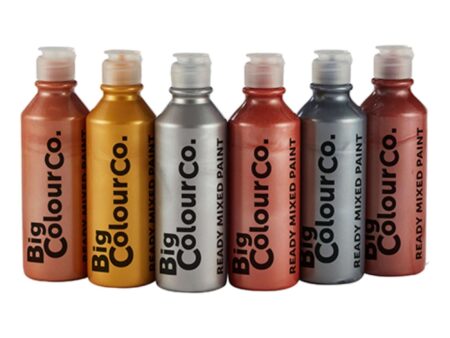 Ready Mixed Paint Metallic Assortment 6 x 300ml-EYR - Image 2