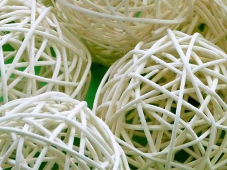 White Wicker Balls Size Pack 106 X 10Cm, 6 X 7Cm, 8 X 5Cm-CICA - Image 1