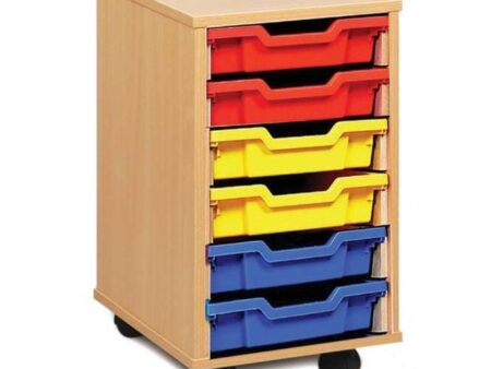 6 Tray Unit - Shallow Coloured Trays-EYR - Image 1