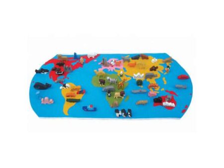 World Map With Animals And Buildings-CICA - Image 1