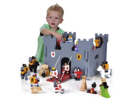 Wooden Medieval Castle & Figure Set-CICA - Image 1