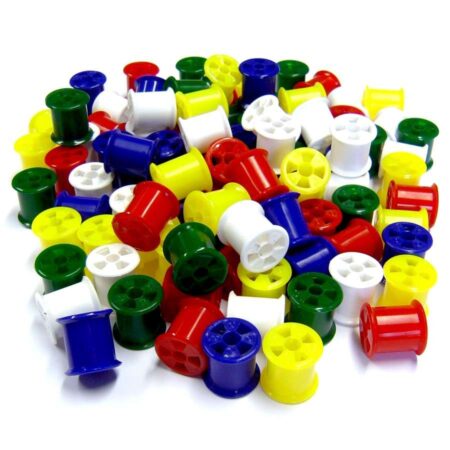 School Stationery Supplies Plastic Cotton Reels Pack 100-MB - Image 1