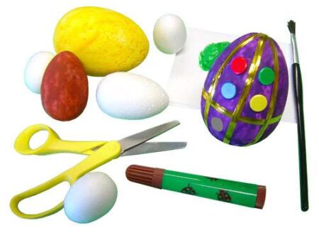 Assorted Polystyrene Eggs Pk 30-MB - Image 1