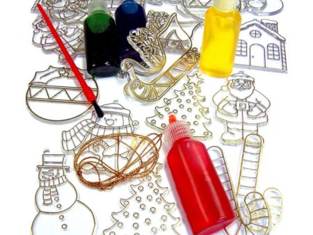Xmas Glass Paint Set inc. paint-MB - Image 1