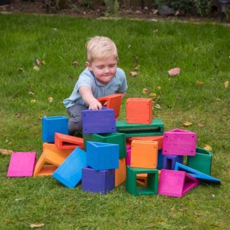 School Stationery Supplies Outdoor Colour Hollow Block Set (27 Pcs) - No Tray-CICA - Image 1