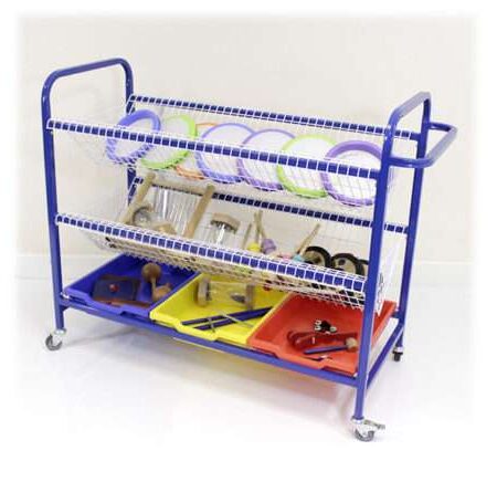 Music Storage Trolley With Gratnell Trays-CICA - Image 1