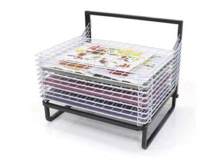 10 Shelf Spring Loaded Floor Drying Rack-CICA - Image 1