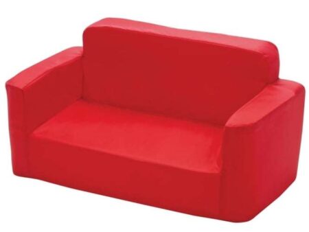 Soft & Safe Sofa - Plain Red-EYR - Image 1