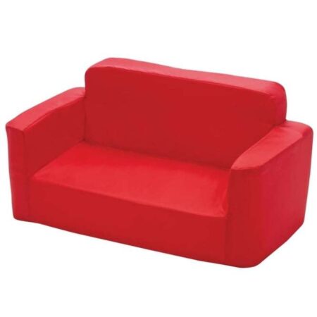 Soft & Safe Sofa - Plain Red-EYR - Image 1