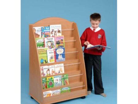 Face On Book Display Unit Red / Maple-EYR - Image 1