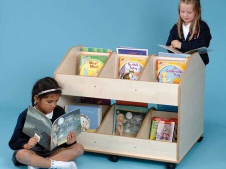 Double Sided Mobile Classroom Organiser Maple-EYR - Image 1