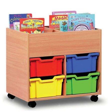 4 Bay Kinderbox (with  4 Deep Coloured Trays)-EYR