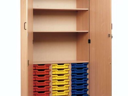 Tray Storage Cupboard Coloured Trays-EYR - Image 1
