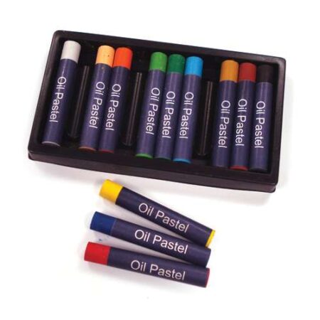 School Stationery Supplies Oil Pastels Pack 12-MB - Image 1