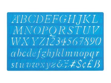 20mm Italic Lettering Stencil-MB - Image 1