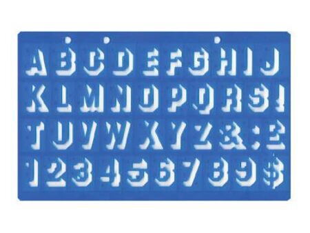 20mm Shadow Lettering Stencil-MB - Image 1