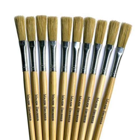 School Stationery Supplies Dowel Paste Brush Pack 10-MB - Image 1