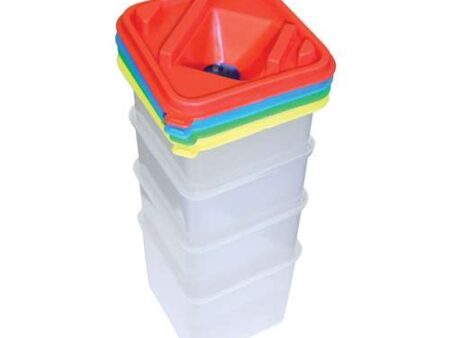 Square Water Pot w/ lid Pack 4-MB - Image 1