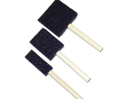 Wooden Handle Foam Brush Pk 3-MB - Image 1