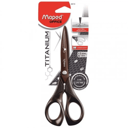School Stationery Supplies Maped 8 Inch Expert Scissors Brown - Image 1
