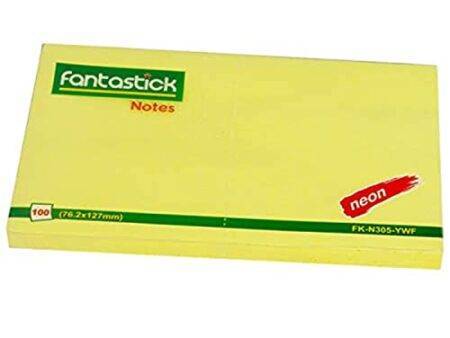 Fantastick Post It Pad Sticky Notes 3X 5 Inch - Image 1