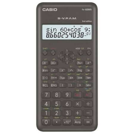 Casio 2Nd Edition Scientific Calculator Black, Fx 82M