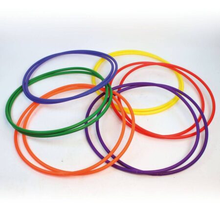 DELUXE HOOP 600MM, 6 MIXED COLOURS, SET OF 12-BS - Image 1