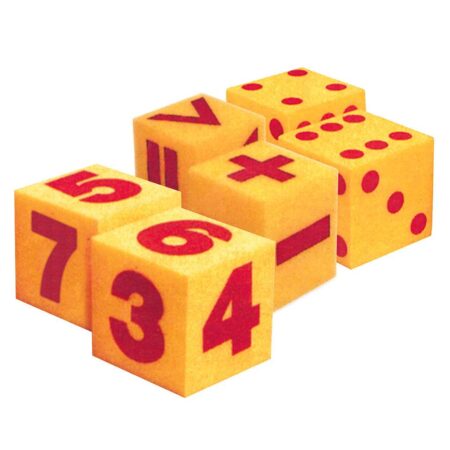 GIANT SOFT DICE, MATHEMATICAL OPERATION, SPOT AND NUMBER DICE SET OF 6-BS - Image 1