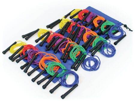 COLOURED PLASTIC SKIPPING ROPES BAG OF 24-BS - Image 1