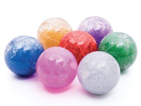 RAINBOW GLITTER BALLS  SET OF 7-BS - Image 1