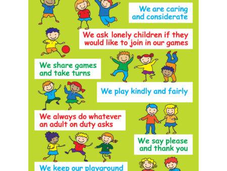 POSITIVE PLAYTIME WALL SIGNS  PLAYGROUND MANNERS-BS - Image 1