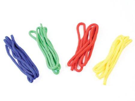COLOURED GYM ROPE  3M, MIXED COLOURS, SET OF 4-BS - Image 1