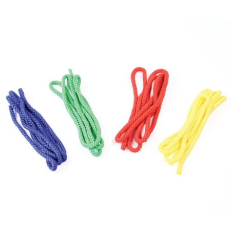 COLOURED GYM ROPE  3M, MIXED COLOURS, SET OF 4-BS - Image 1