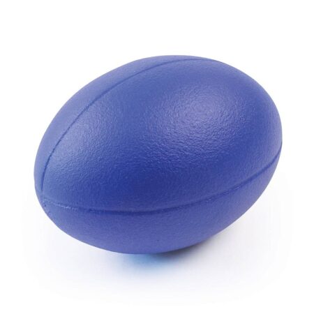 COATED FOAM RUGBY BALL  235MM, BLUE-BS - Image 1