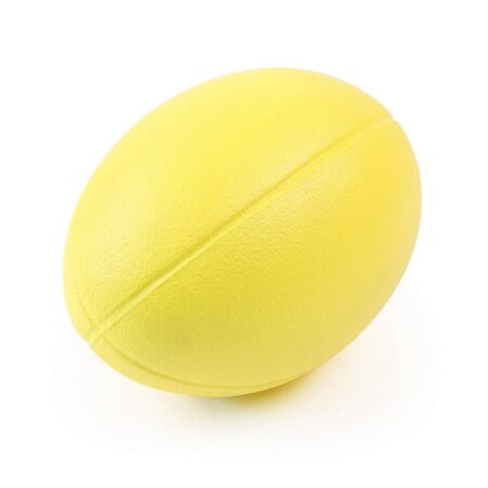 COATED FOAM RUGBY BALL  235MM, YELLOW-BS - Image 1
