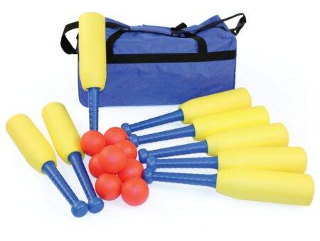 FOAM ROUNDERS SET  BAG OF 8 BATS AND 8 BALLS-BS - Image 1