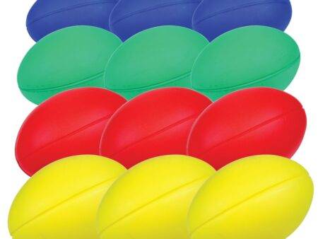 SKINNED FOAM MIDI RUGBY BALL  SET OF 12-BS - Image 1