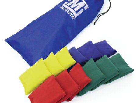 RECTANGULAR COTTON BEAN BAG MIXED COLOURS, BAG OF 12-BS - Image 1