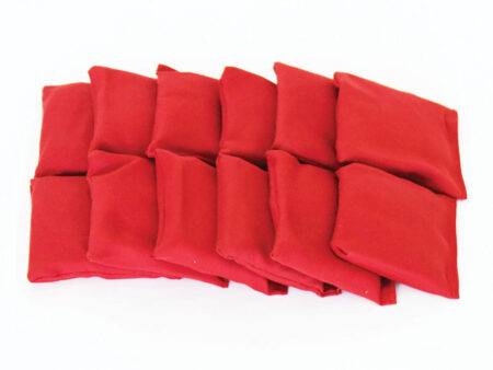 RECTANGULAR COTTON BEAN BAG RED, BAG OF 12-BS - Image 1