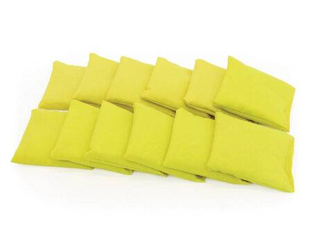 RECTANGULAR COTTON BEAN BAG  YELLOW, BAG OF 12-BS - Image 1