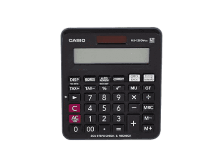 Casio 12-Digit MJ120D Calculator Plus Black - Image 1