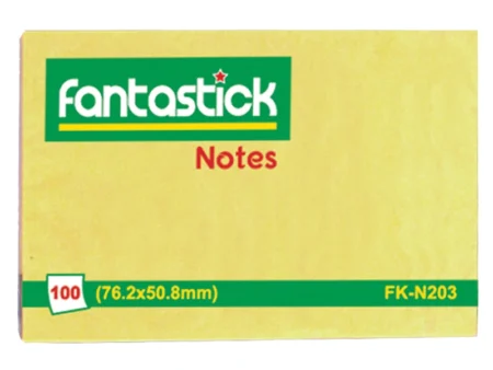 Fantastick Stick Notes 2x3" Yellow 12 PCS - Image 1