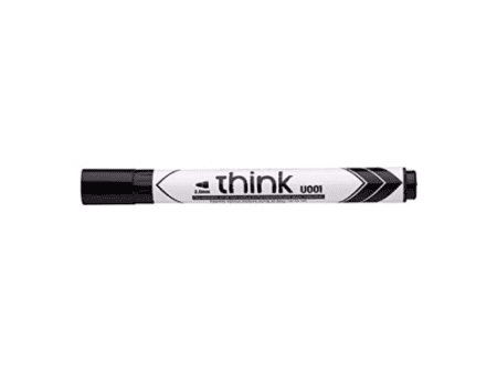 Deli Think Whiteboard Marker 2.0 mm Bullet Tip Pkt/12 Pcs - Image 1