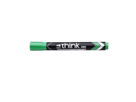 Deli Think Permanent Marker Bullet Tip 1.5mm Pkt/12 Pcs - Image 3