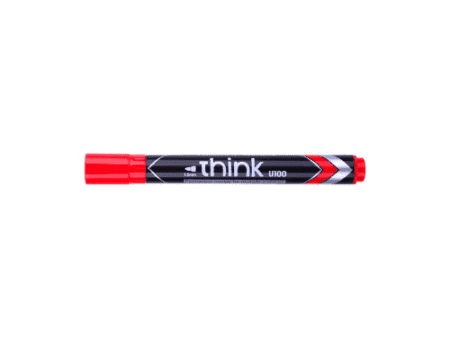 Deli Think Permanent Marker Bullet Tip 1.5mm Pkt/12 Pcs - Image 4