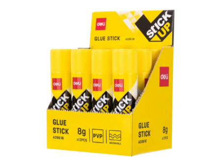 Deli Glue Stick 8g Pack Of 12 Pcs - Image 1